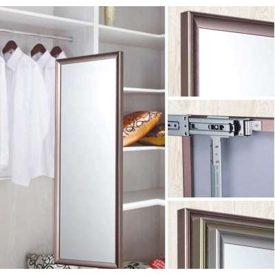 High Quality Swing Door Cloakroom Cabinet Wardrobe Folding Telescopic Push-pull Mirror